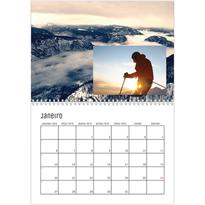 Calendário A4 duplo — Regresso à natureza [Janeiro]